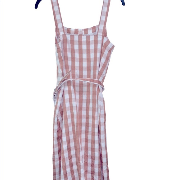 Modcloth checkered dresss with belt button down size small - Picture 4 of 6